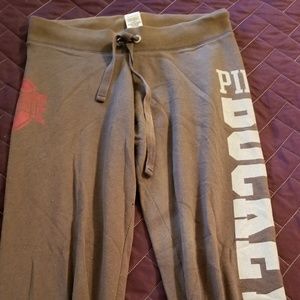 PINK: Ohio State Crop sweat pants